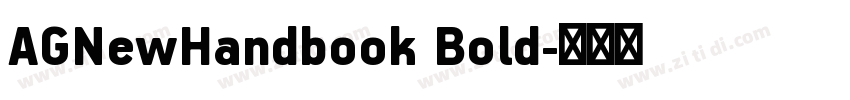 AGNewHandbook Bold字体转换